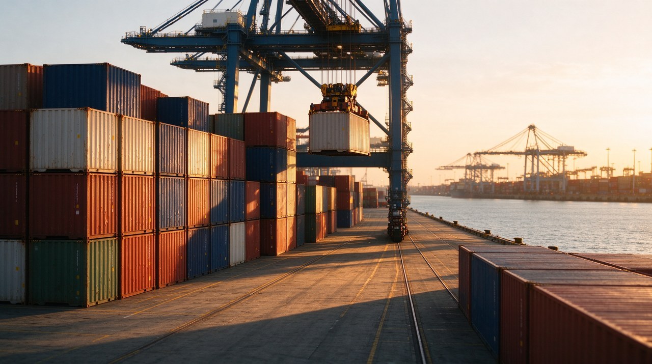 Container shipping at export port