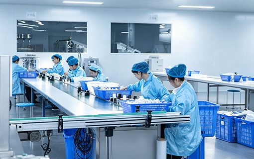 Automated production line in the cleanroom