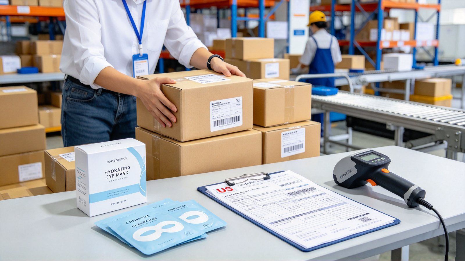 Amazon U.S. eye mask seller DDP, full customs clearance with tax included, FBA warehouse entry case