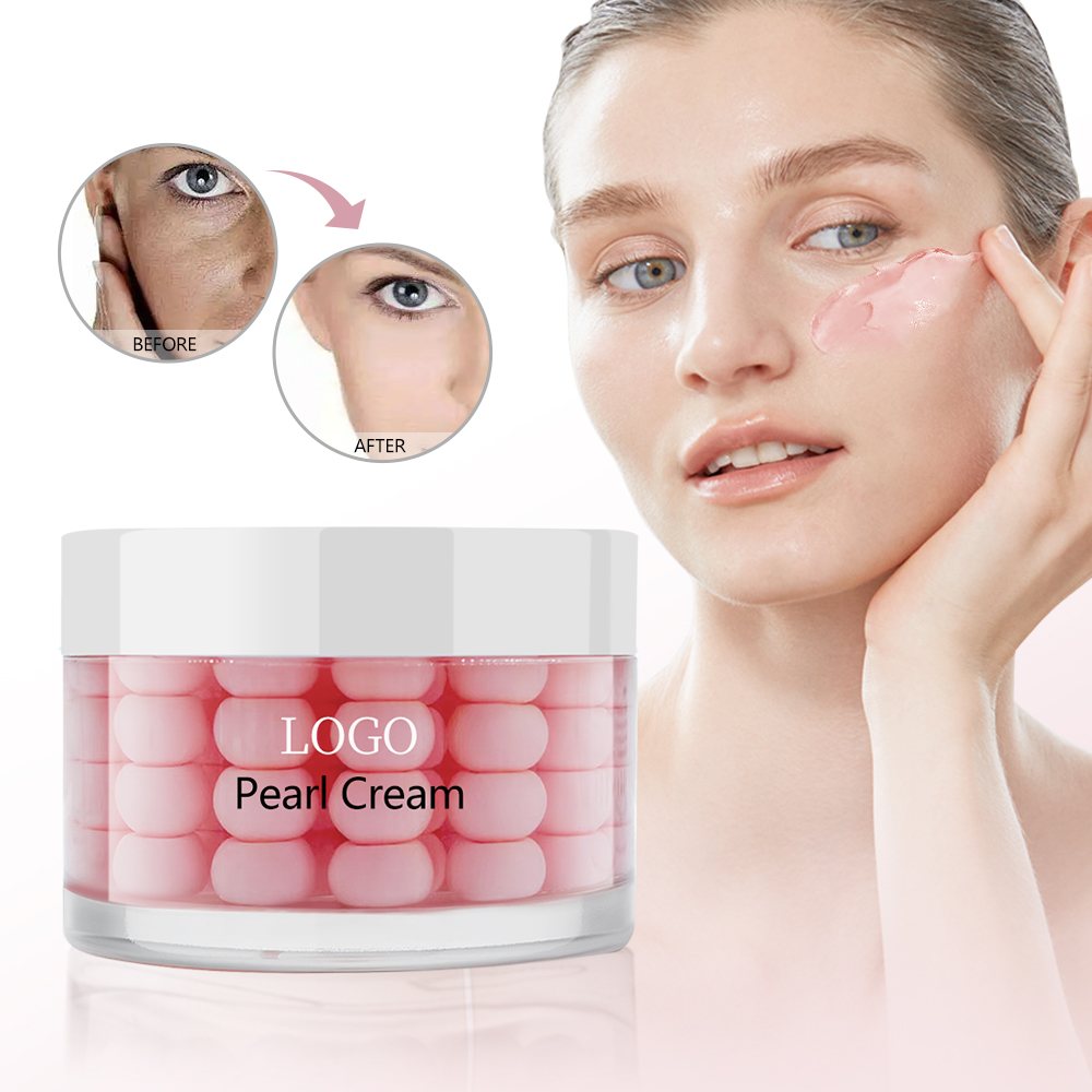 Pearl Capsule Face Cream Anti-Aging Moisturizing Brightening Pearl Ball Cream Private Label OEM ODM