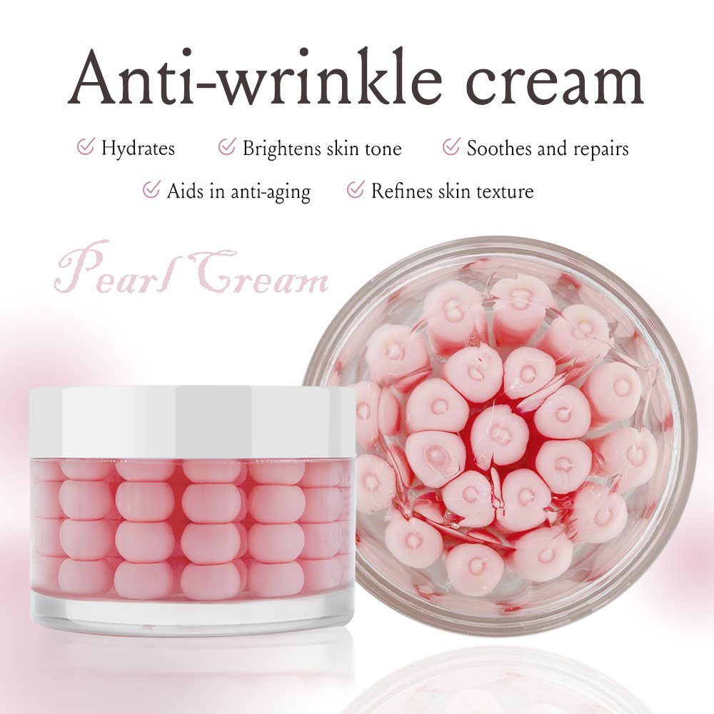 Pearl Capsule Face Cream Anti-Aging Moisturizing Brightening Pearl Ball Cream Private Label OEM ODM