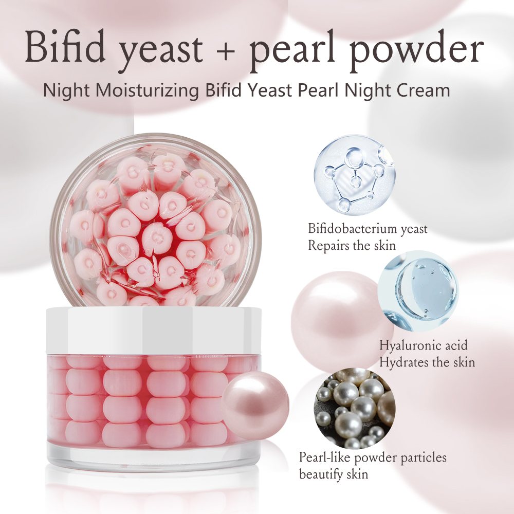 Pearl Capsule Face Cream Anti-Aging Moisturizing Brightening Pearl Ball Cream Private Label OEM ODM