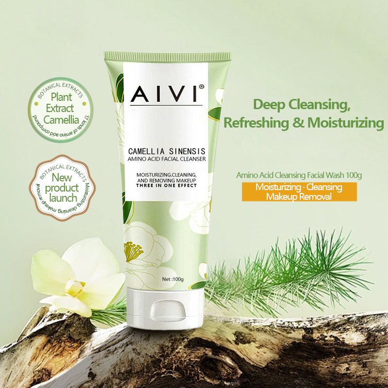 Private Custom OEM Camellia Amino Acid Facial Cleanser, Cloud Soft Texture, Deep Cleansing, Non-drying & No Tightness
