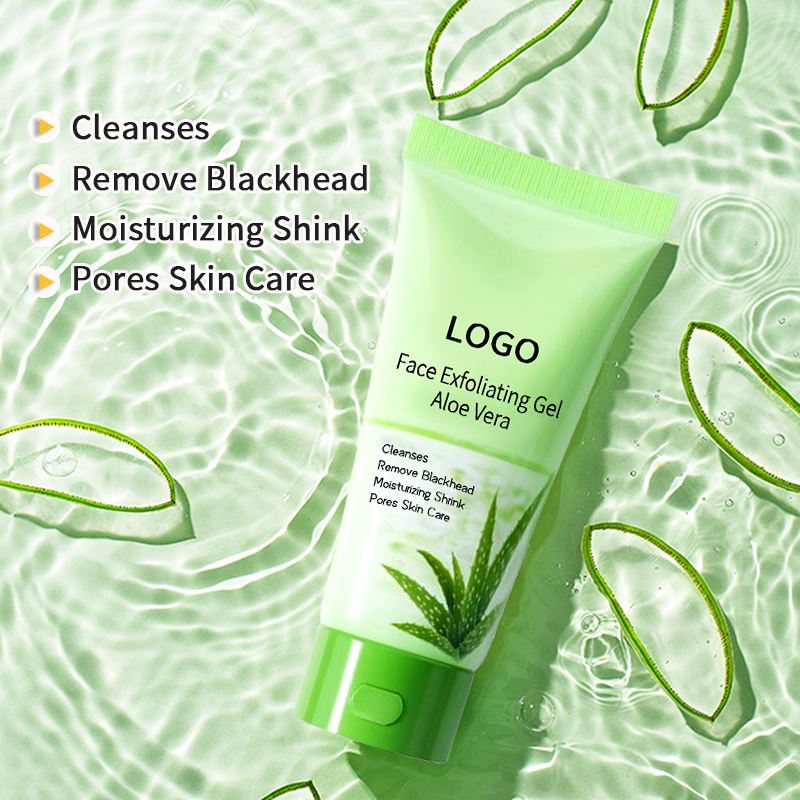 Aloe Vera Facial Exfoliating Gel - Gentle Skin-Removing and Pore-Cleansing Gel
