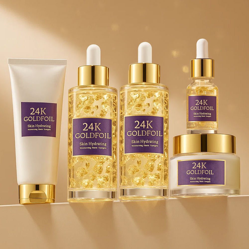 24K Gold Foil Moisturizing Skin Care Set (OEM/Wholesale Exclusive Supply)