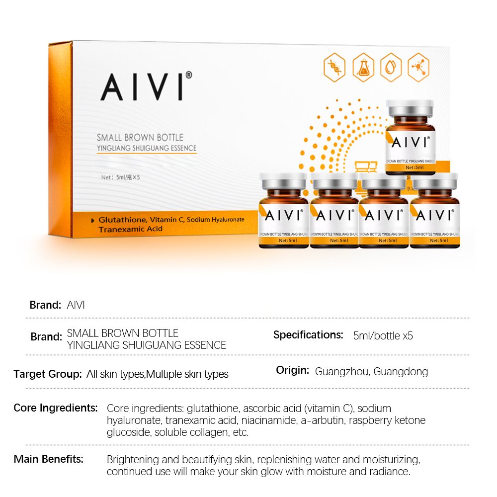 AIVI Small Brown Bottle Brightening Hydrating Facial Serum